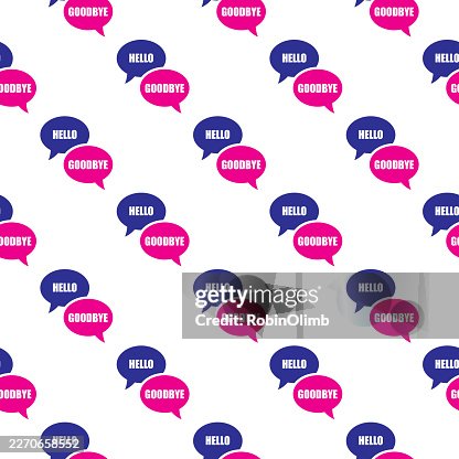 Hello Goodbye Speech Bubbles Seamless Pattern Hello Goodbye Speech Bubbles Seamless Pattern