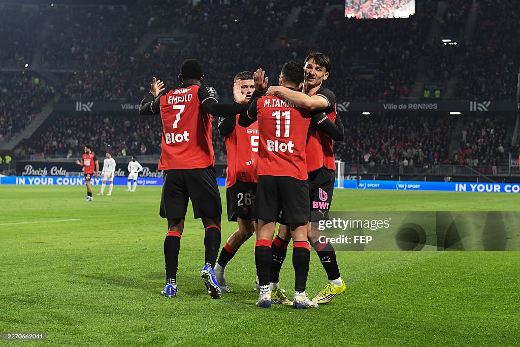Fc Rennes's Breel EMBOLO of Rennes , Mousa Al-TAMARI of Stade Rennais FC ,... News ...