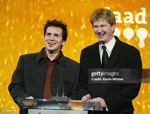 Actors Hal Sparks and Bill Brochtrup were presenters at the "14th Annual GLAAD Media Awards" at the Kodak Theatre on April 26, 2003 in Los Angeles,...