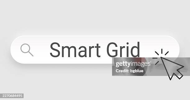smart grid - search bar with cursor on blank background - electrical box stock illustrations
