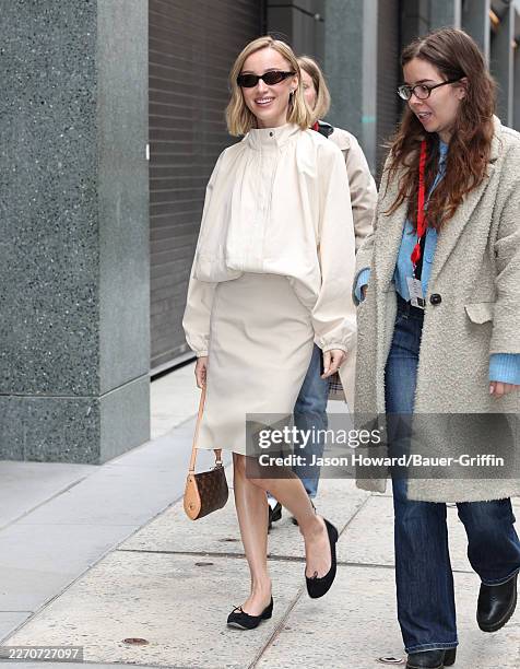 Phoebe Dynevor is seen on April 13, 2026 in New York City.