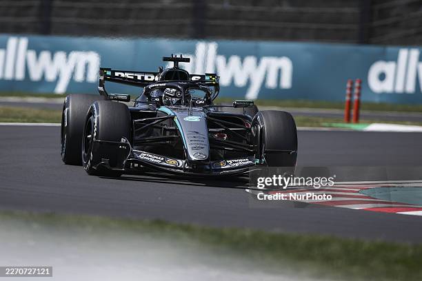 George Russell of the Mercedes AMG F1 Team is seen ahead of the Japanese Grand Prix for the 2026 Formula 1 World Championship at the Suzuka Circuit...