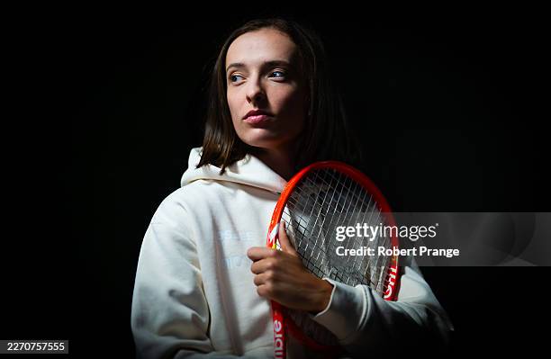 Iga Swiatek of Poland during a photo shoot on Day One of the Porsche Tennis Grand Prix at Porsche Arena on April 13, 2026 in Stuttgart, Germany