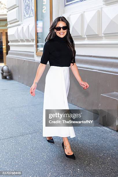 Lea Michele is seen in Midtown on April 10, 2026 in New York City.