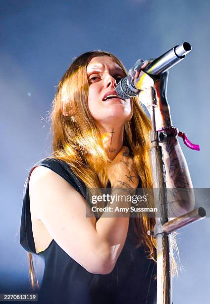 Ethel Cain performs at the Mojave Tent during the 2026 Coachella Valley Music and Arts Festival at Empire Polo Club on April 10, 2026 in Indio,...