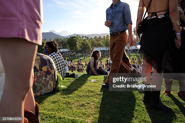 Festivalgoer attends the 2026 Coachella Valley Music And Arts Festival at Empire Polo Club on April 10, 2026 in Indio, California.