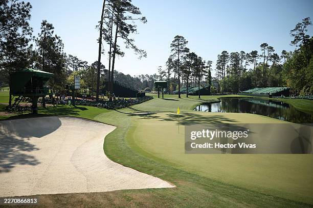 General view of the 16th green during the third round of the 2026 Masters Tournament at Augusta National Golf Club on April 11, 2026 in Augusta,...