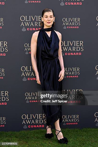Rosamund Pike attends The Olivier Awards 2026 with Cunard at the Royal Albert Hall on April 12, 2026 in London, England.