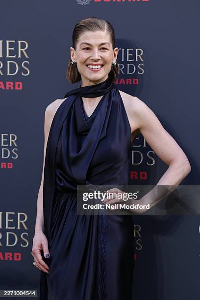Rosamund Pike attends The Olivier Awards 2026 with Cunard at the Royal Albert Hall on April 12, 2026 in London, England.