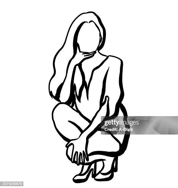 model posing - jumpsuit worker stock illustrations