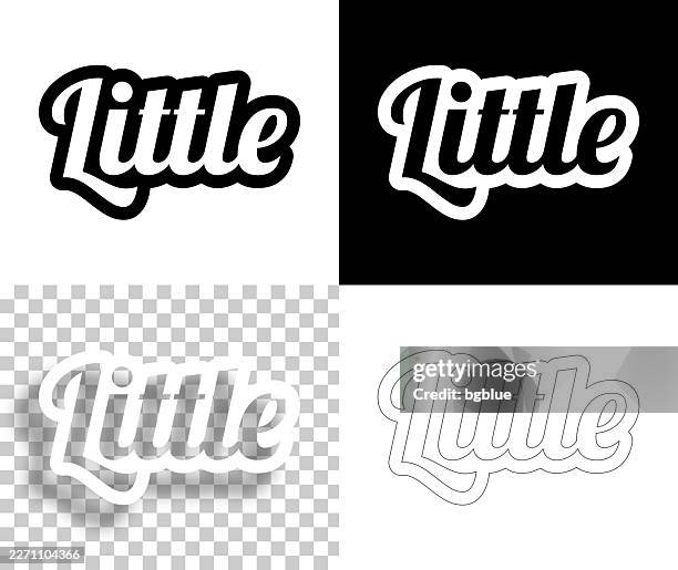 little - text for design. blank, white and black backgrounds - line text - too small stock illustrations