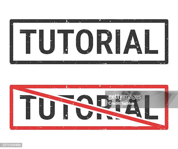 tutorial - rubber stamps with crossed out stamp on white background - school exclusion stock illustrations