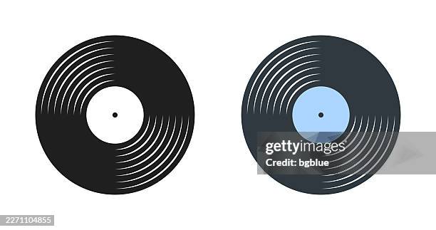 vinyl record. icons for design - editable icon - record player white background stock illustrations