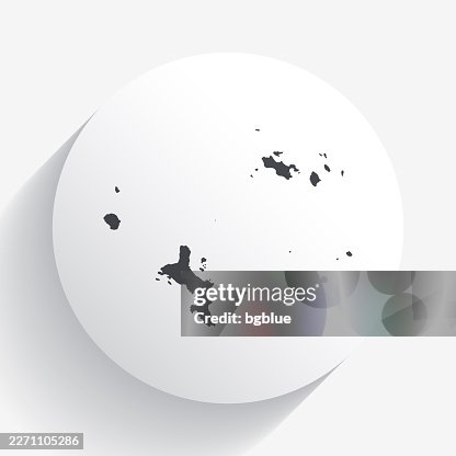 Seychelles map on circle button with long shadow Seychelles map on circle button with long shadow