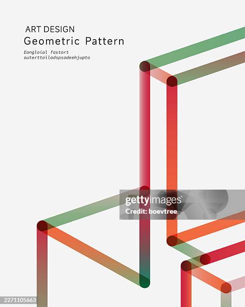 abstract colors 3d perspective geometric cube structure frame line pattern poster background - bee hive 3d stock illustrations