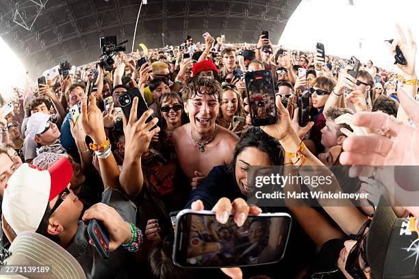 Bunt performs at the Sahara Tent during the 2026 Coachella Valley Music and Arts Festival on April 12, 2026 in Indio, California.