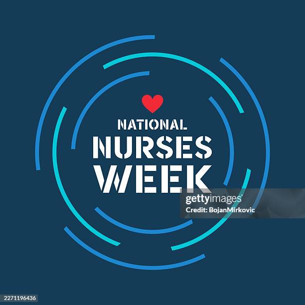 national nurses week card, poster. thank you nurses. vector - nurses week vector stock illustrations