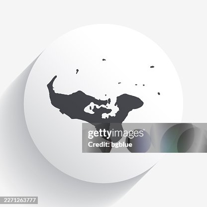 Tonga map on circle button with long shadow Tonga map on circle button with long shadow