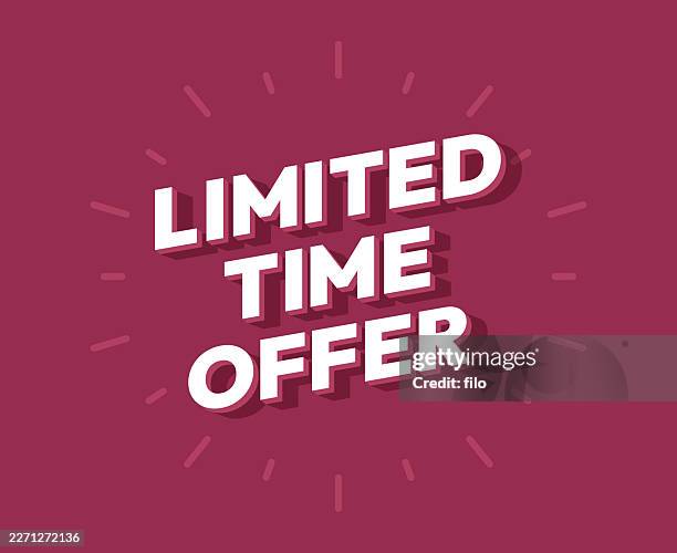 limited time offer 3d message - choosing wine stock illustrations