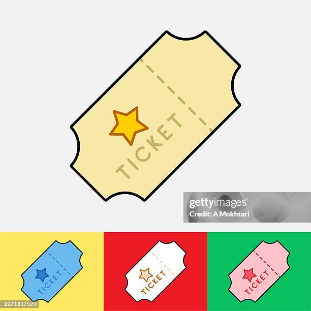 cinema ticket icon. - audiovisual stock illustrations