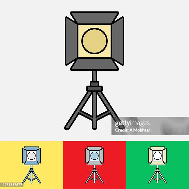 studio light icon. - audiovisual stock illustrations