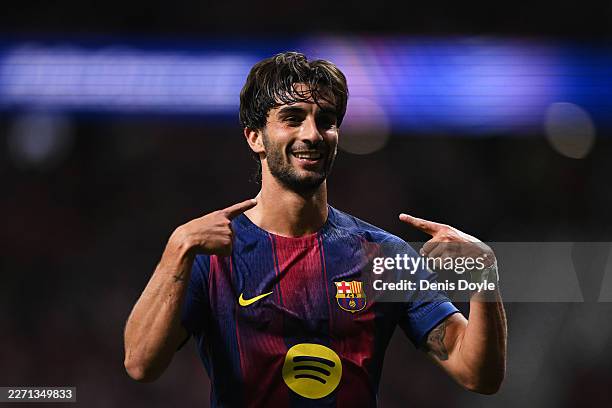 Ferran Torres of FC Barcelona celebrates scoring his team's second goal during the UEFA Champions League 2025/26 Quarter-Final Second Leg match...