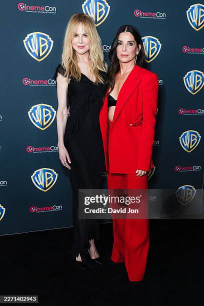 Nicole Kidman and Sandra Bullock attend Warner Bros. "The Big Picture" CinemaCon 2026 at Caesars Palace on April 14, 2026 in Las Vegas, Nevada.
