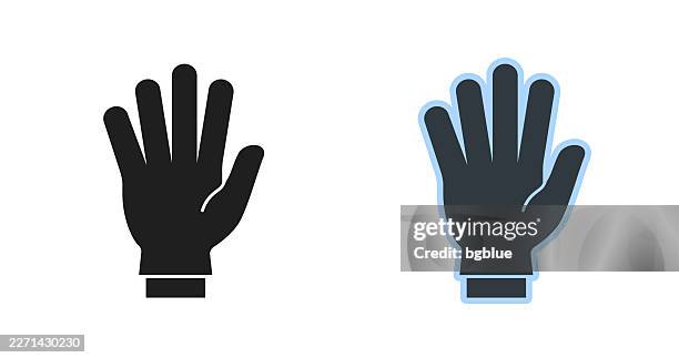 protective rubber glove. icons for design - editable icon - hands gloves stock illustrations