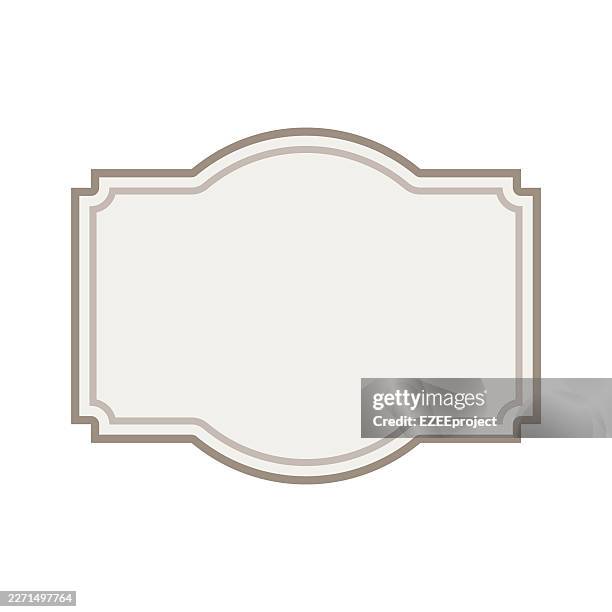 classic vintage frame border for label or invitation design. elegant retro badge frame. minimalist decorative border for branding and packaging. antique style frame illustration for logo or announcement - rectangle border stock illustrations