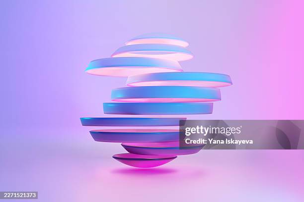 floating layered sphere representing digital structure and transformation - complexity stock pictures, royalty-free photos & images