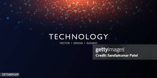 digital particles technology background - catalyst spark stock illustrations