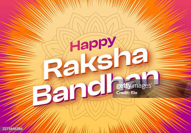 happy raksha bandhan celebration burst excitement modern background - raksha bandhan stock illustrations