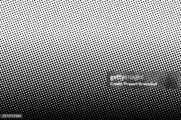 black and white halftone dot pattern gradient background - dot gradient pattern stock pictures, royalty-free photos & images