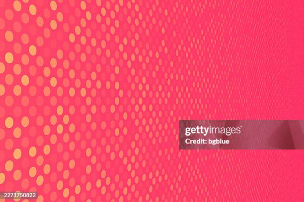 abstract red background with polka dots - trendy 3d background - deep red sunset stock illustrations