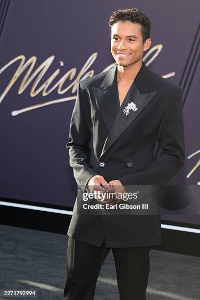Jaafar Jackson at the "Michael" Los Angeles Premiere held at The Dolby Theatre on April 20, 2026 in Los Angeles, California.