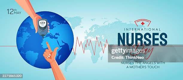 national nurses day card. - nurses celebrating stock illustrations