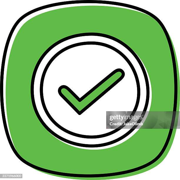 checkmark doodle 2 - school registration stock illustrations