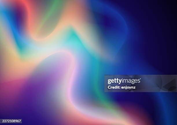 colorful smooth flowing gradient smokey waves - folding stock illustrations