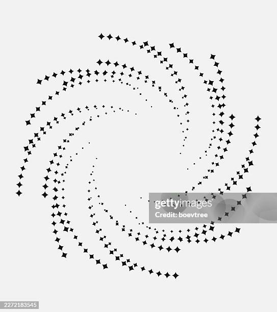 abstract black and white radial turning star pattern frame sign - scrolling data stock illustrations