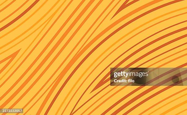 smooth yellow orange wave line textured blend background - african grass pattern stock illustrations