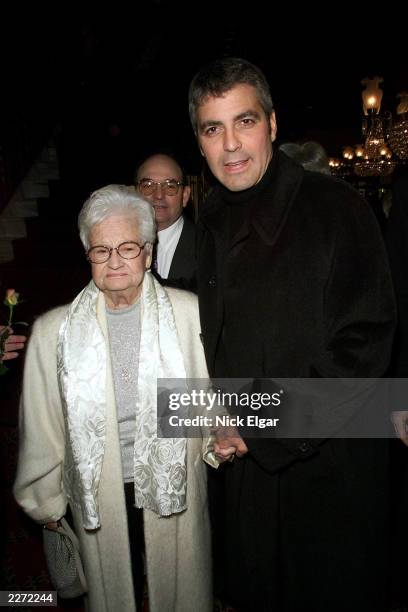 George Clooney with his grandmother Dica Warren attend the 'O Brother, Where Art Thou' film premiere at the Ziegfeld Theatre in New York City. ....