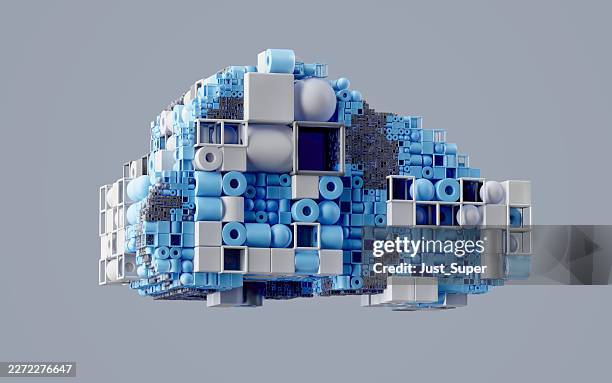 cloud computing artificial intelligence data center multi cloud hybrid cloud information storage cyber security encryption edge computing data lake - hybrid cloud computing stock pictures, royalty-free photos & images