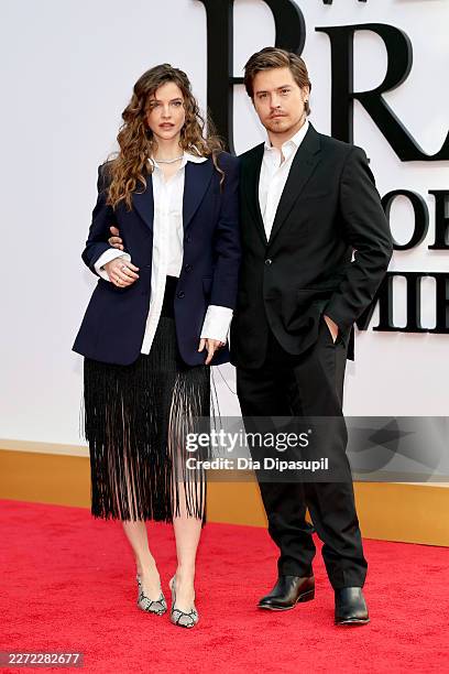 Barbara Sprouse and Dylan Sprouse attend "The Devil Wears Prada 2" New York Premiere on April 20, 2026 in New York City.