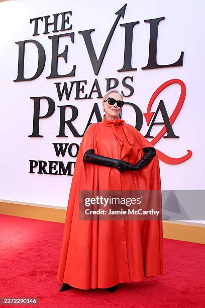 Meryl Streep attends the world premiere of The Devil Wears Prada 2 at Lincoln Center in New York, New York on April 20, 2026.