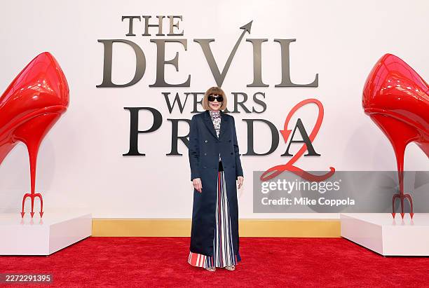 Anna Wintour attends the world premiere of The Devil Wears Prada 2 at Lincoln Center in New York, New York on April 20, 2026.