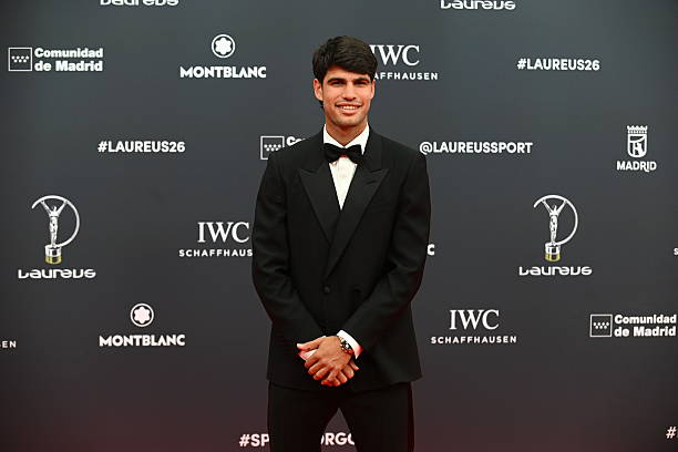 Carlos Alcaraz during the Laureus World Sports Awards 2026 gala held at the Galeria de Cristal del Palacio de Cibeles, on 20 April 2026, in Madrid,...