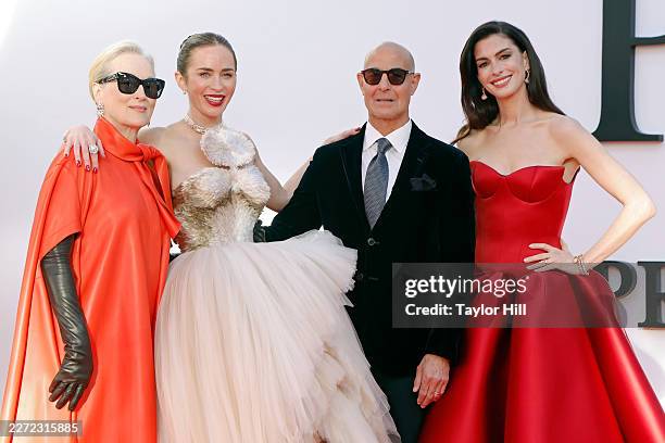 Meryl Streep, Emily Blunt, Stanley Tucci, and Anne Hathaway attend the premiere of "The Devil Wears Prada 2" at Lincoln Center on April 20, 2026 in...