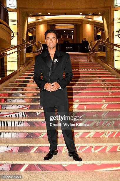 Jaafar Jackson attends Lionsgate's "Michael" Los Angeles premiere at Dolby Theatre on April 20, 2026 in Los Angeles, California.