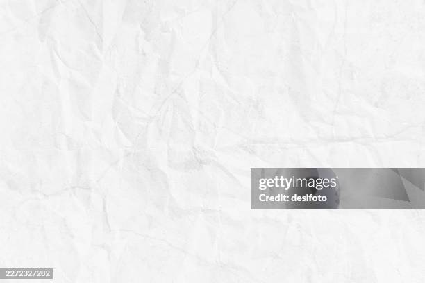 stockillustraties, clipart, cartoons en iconen met white gray coloured crumpled crushed wrinkled crinkled stained messy dirty paper horizontal recycling vector backgrounds with uneven wrinkles crease all over plain blank empty waste garbage recycled material torn old discarded scrap rough page - krant