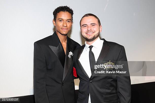 Jaafar Jackson and Prince Jackson are seen onstage during Lionsgate's "Michael" Los Angeles premiere at Dolby Theatre on April 20, 2026 in Los...
